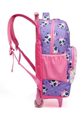 Imagem de Kit Bolsa Infantil Mochila Lancheira Estojo Yupe Resistente Feminina Rosa 22L