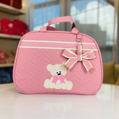 Imagem de Kit bolsa maternidade 2 Peças Ted mala para bebê com mochila menino e menina