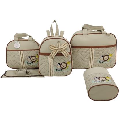 Imagem de Kit bolsa maternidade 5 peças safari baby menino + saida maternidade