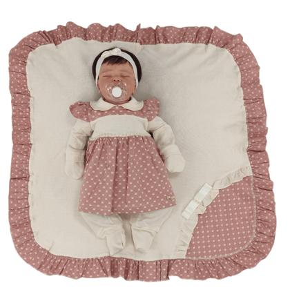 Imagem de Kit bolsa maternidade 5 peças urso chevron menina + saída maternidade