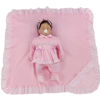 Imagem de Kit bolsa maternidade 5 peças urso chevron menina + saída maternidade