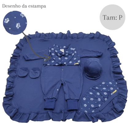 Imagem de Kit bolsa maternidade 5 peças urso chevron + saída maternidade