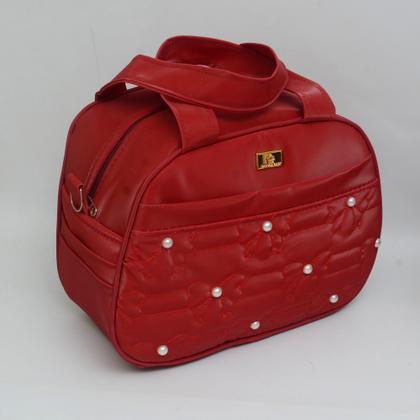 Imagem de Kit bolsa maternidade menina 5 peças vinho luxo