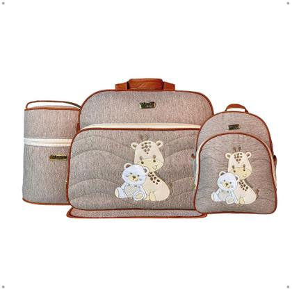 Imagem de Kit Bolsa Maternidade porta mamadeira térmico trocador Mave