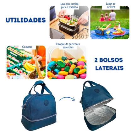 Imagem de Kit Bolsa Necessaire Moderna Organizador E Mochila Pratico Trabalho Dia Dia Casual Media Presente Durável Reforçada