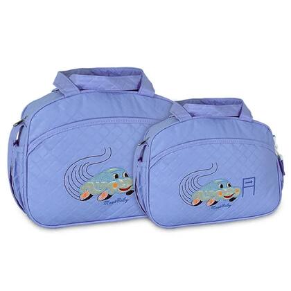 Imagem de Kit Bolsa Sacola Maternidade Viagem Bebê Bordado Mave Baby
