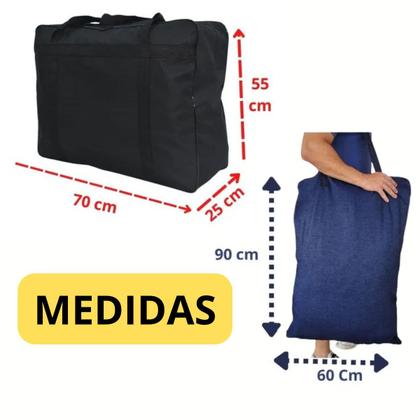 Imagem de KIT Bolsa Sacolão Jeans Extra Grande Espaçosa+ Bolsa Gigante