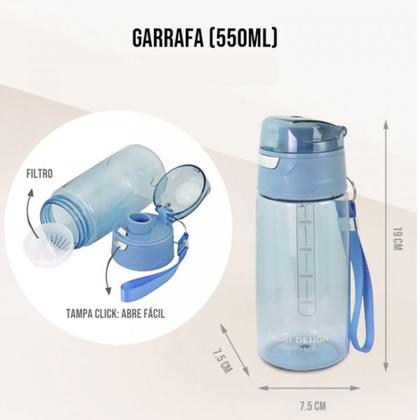 Imagem de Kit Bolsa Térmica Lancheira Marmita 2 Divisórias Garrafa Squeeze Água e Porta Talheres Garfo Colher