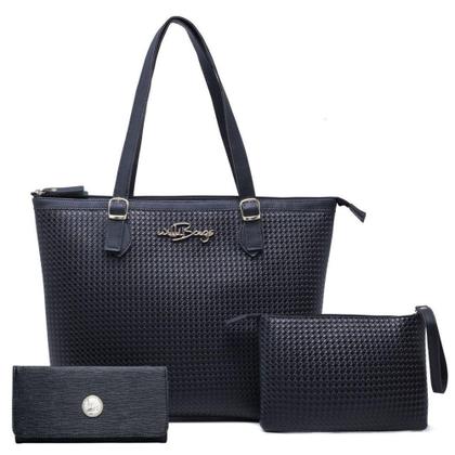 Imagem de Kit Bolsas  Grande + Bau + Carteira Feminina Willibags .