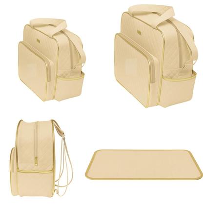 Imagem de Kit Bolsas Saída Maternidade Para Bebê 4 Peças Estilo Coroa Dourada