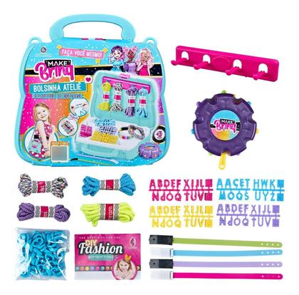 Imagem de Kit Bolsinha Ateliê Infantil Make Brinq Azul - Polibrinq