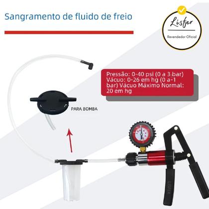 Imagem de Kit Bomb/ Manual De Pressão E Vácuo Com 21 Peças - Lisfer