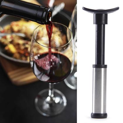 Imagem de Kit Bomba A Vácuo Para Vinho Fresco Com Duas Rolhas Tampa Para Preservar Com Acessórios Duráveis