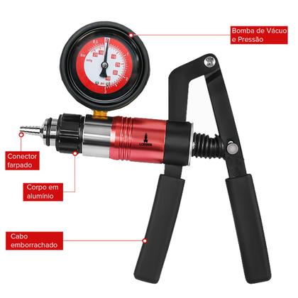 Imagem de Kit Bomba Manual de Pressão e Vácuo Lorben Profissional 21 peças com Maleta Organizadora
