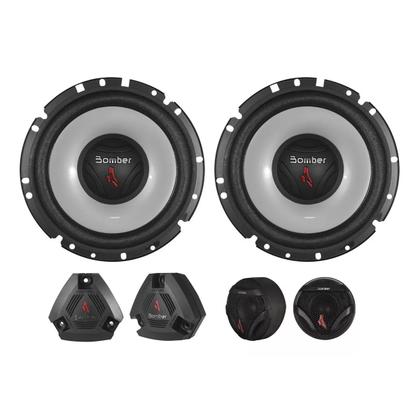 Imagem de Kit Bomber Par 6pol Upgrade Duas Vias + Triaxial Bbr 100wrms