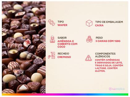 Imagem de Kit Bombom Confetteria Wafer Raffaello Amêndoa