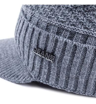 Imagem de Kit Boné Boina Gorro Cachecol Beanie Forrada Lã Inverno