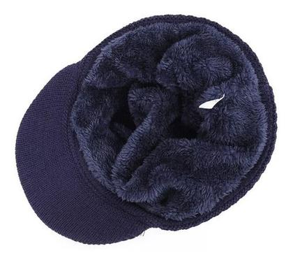 Imagem de Kit Boné Boina Gorro Cachecol Beanie Forrada Lã Inverno
