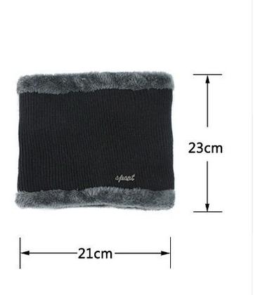 Imagem de Kit Boné Boina Gorro Cachecol Beanie Forrada Lã Inverno