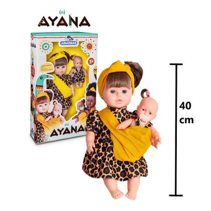 Imagem de Kit Boneca Baby Ayara Mãe e Filha + Bolsa de Maternidade