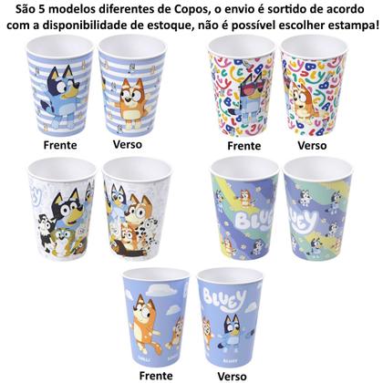 Imagem de Kit Boneca Bingo do Desenho Bluey 20cm com Copo Original