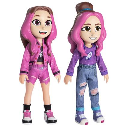 Imagem de Kit Boneca Emilly Vick e Katlen dos Rosa Youtuber 25cm Vinil