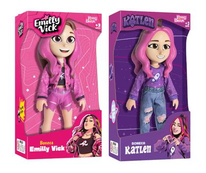 Imagem de Kit Boneca Emilly Vick E Katlen Dos Rosa Youtuber Infantil