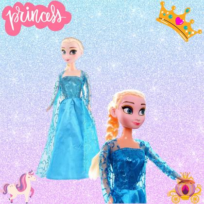 Imagem de Kit Boneca Frozen Anna e Elsa 30cm Brinquedo Menina Musical Com Acessórios