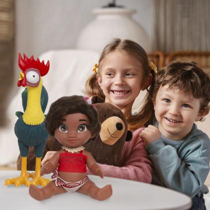 Imagem de Kit Boneca Infantil Moana Princesa E Galo Hei Hei Disney