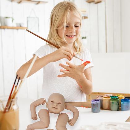 Imagem de Kit Boneca Reborn Molde Com Corpinho De Silicone Menina Lara