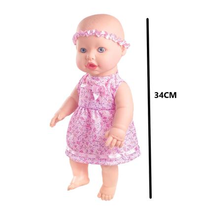 Imagem de Kit Boneca Sapekinha Faz Xixi C/ Fralda Mamadeira Carrinho