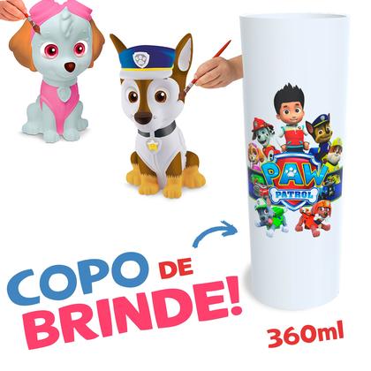Imagem de Kit Boneco Patrulha Canina Chase E Skye Colorir E Pintar Brinquedo Menina e Menino Elka