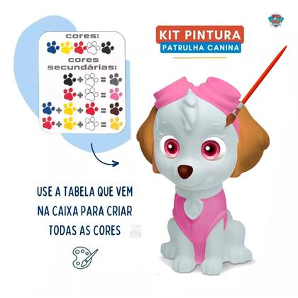 Imagem de Kit Boneco Patrulha Canina Chase E Skye Colorir E Pintar Brinquedo Menina e Menino Elka
