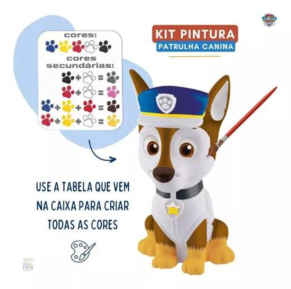 Imagem de Kit Boneco Patrulha Canina Chase E Skye Colorir E Pintar Brinquedo Menina e Menino Elka
