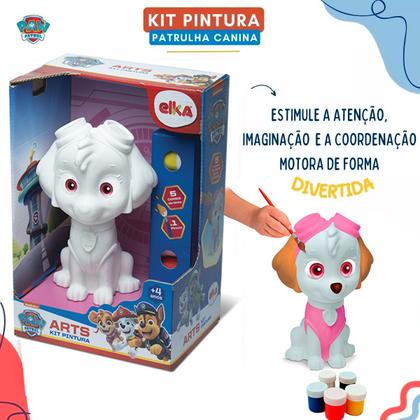 Imagem de Kit Boneco Patrulha Canina Chase E Skye Colorir E Pintar Brinquedo Menina e Menino Elka