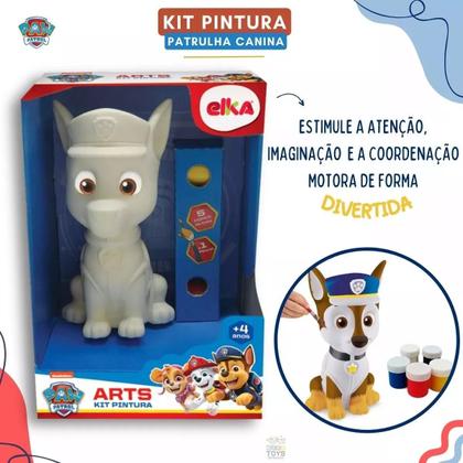 Imagem de Kit Boneco Patrulha Canina Chase E Skye Colorir E Pintar Brinquedo Menina e Menino Elka