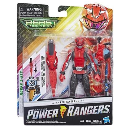 Kit Boneco Power Rangers: Vermelho + Azul + Megazord Beast