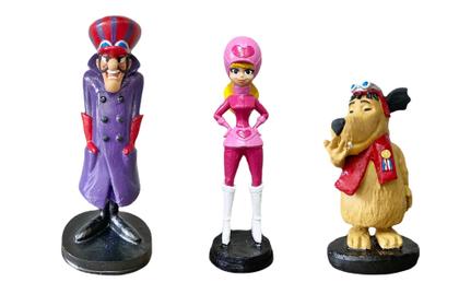 Imagem de Kit Bonecos Dick Vigarista E Muttley Corrida Maluca Boneco Em Resina Estatua 20cm