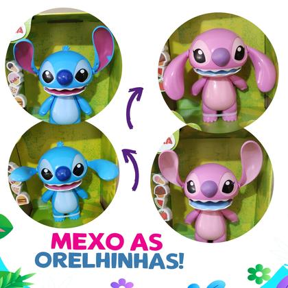 Imagem de Kit Bonecos Stitch E Angel Tamanho Grande 24cm Brinquedo Menina e Menino Original Elka