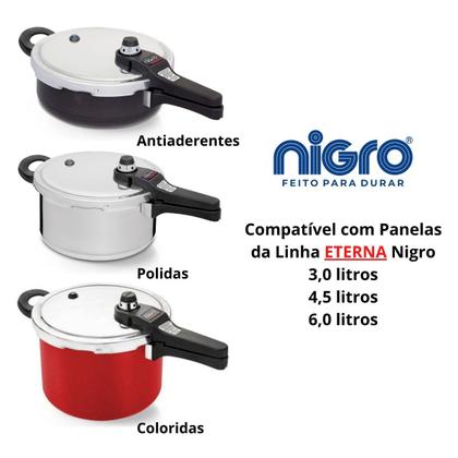 Imagem de Kit Borracha E Peso Eterna Nigro Para Panela De Pressão