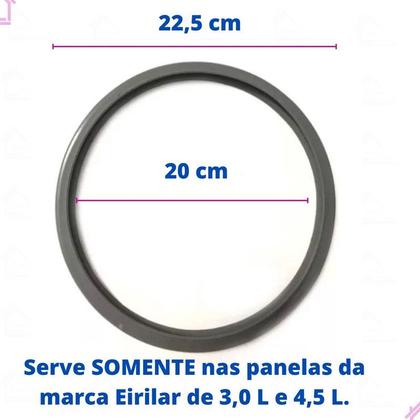 Imagem de Kit Borracha Panela De Pressão Eirilar 3L E 4,5L Peso E Válvula