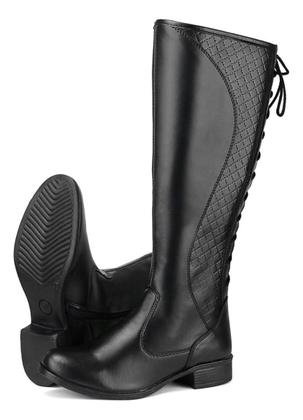 Imagem de Kit Bota Feminina Montaria Cano Longo Com Bolsa Pequena Porta Celular