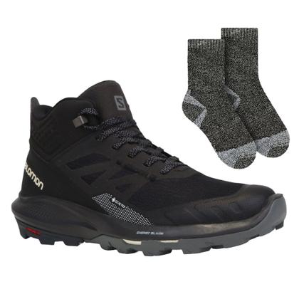 Imagem de Kit Bota Impermeável Salomon Outpulse Masculina + Meia