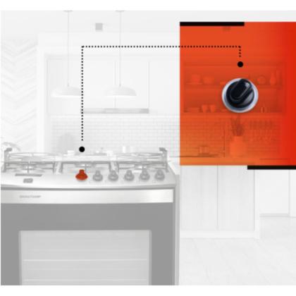 Imagem de Kit Botão Fogão + Forno Brastemp 4 Bocas BFD4 BFS4 BFO4