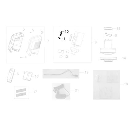 Imagem de Kit Botão Trava Tecla com Mola Compatível com Aspirador Karcher VCL2 VCL3 9.303-591.0 9.303-592.0