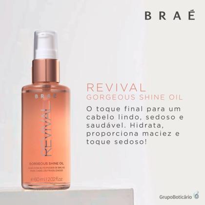 Imagem de Kit BRAÉ Revival Cond 1L, Mascara Reconstrutora e Shine Oil