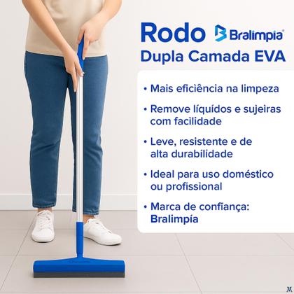 Imagem de Kit Bralimpia c/ Fibras + Suporte LT + Cabo e Rodo Dry