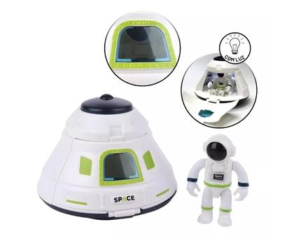 Imagem de Kit Brinquedo Astronauta Espacial Bateria Boneco Foguete