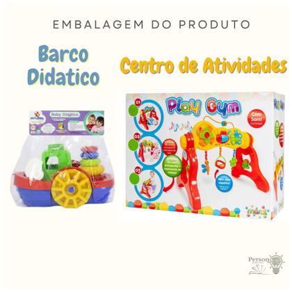 Imagem de Kit Brinquedo Barco Encaixar + Centro de Atividades Didático Bebê Mobile