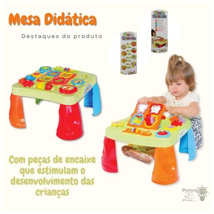 Imagem de Kit Brinquedo Barco Encaixar + Mesinha Didática Infantil Bebê Interativa Sonora
